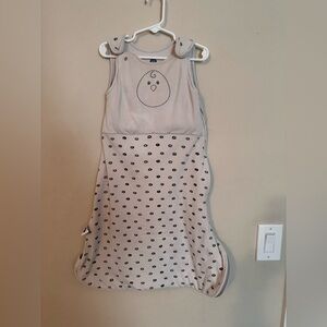 Nested Bean Sleep Sack with Black Polka Dots